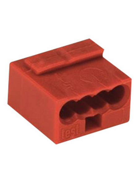 WAGO Micro-Dosenklemme, Rot, 4-polig, Anschlussquerschnitt 0,6 - 0,8 mm²
