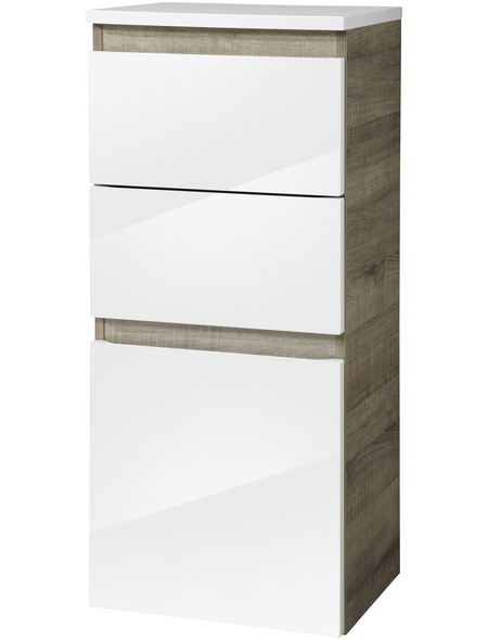 FACKELMANN Midischrank »Piuro«, H/B/T: 89,5 x 40,5 x 30,5 cm, 2 Schubladen, 1 Tür FACKELMANN Midischrank »Piuro«, H/B/T: 89,5 x 40,5 x 30,5 cm, 2 Schubladen, 1 Tür