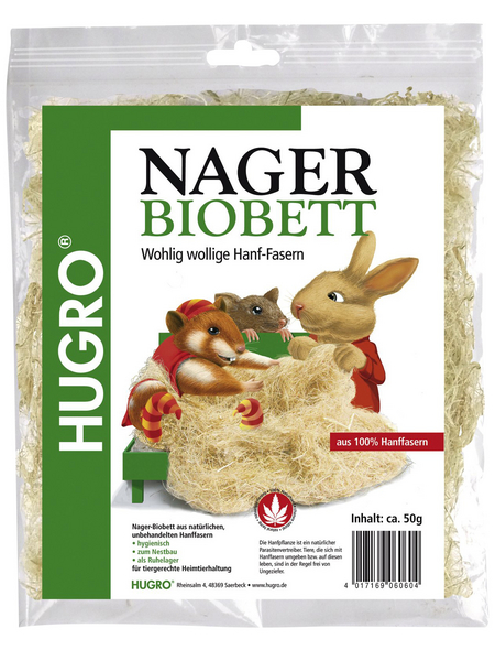 HUGRO Nagernest »Nager Bio Bett«, 0.05kg, für Nager