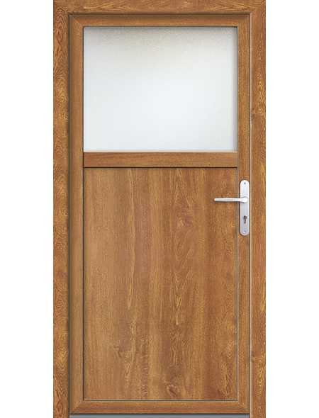 Meeth Nebeneingangstür »ProM 01«, weiß/golden oak, nach Innen öffnend