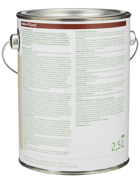 REMMERS Patinaöl eco 2,5 l REMMERS Patinaöl eco 2,5 l