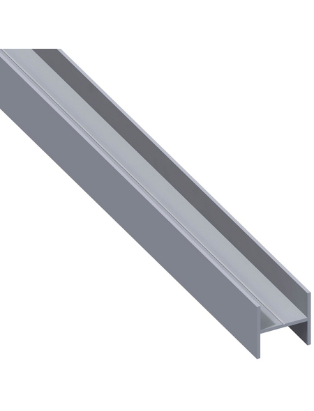 alfer® aluminium Quadrat-H-Profil, Aluminium, BxHxL: 23,5 mm x 23,5 mm x 1000 mm