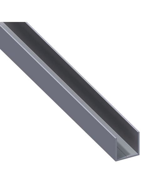 alfer® aluminium Quadrat-U-Profil »Combitech®«, Aluminium, BxHxL: 11,5 mm x 11,5 mm x 2500 mm