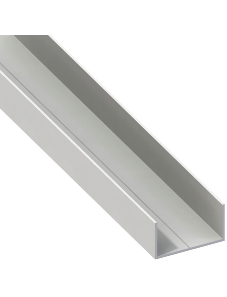 alfer® aluminium Rechteck-U-Profil »Combitech®«, Kunststoff, BxHxL: 19,5 mm x 11,5 mm x 1000 mm