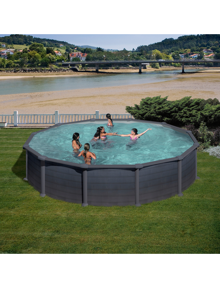GRE Rundpool, grau, ØxH: 550 x 132 cm - Hagebau.de