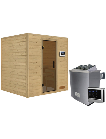 WOODFEELING Sauna »Anja«, inkl. 9 kW Saunaofen mit externer Steuerung für 3 Personen WOODFEELING Sauna »Anja«, inkl. 9 kW Saunaofen mit externer Steuerung für 3 Personen