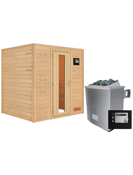 WOODFEELING Sauna »Anja«, mit Ofen, externe Steuerung WOODFEELING Sauna »Anja«, mit Ofen, externe Steuerung
