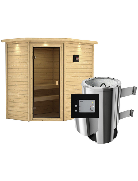 KARIBU Sauna »Baldohn«, mit Ofen, externe Steuerung KARIBU Sauna »Baldohn«, mit Ofen, externe Steuerung