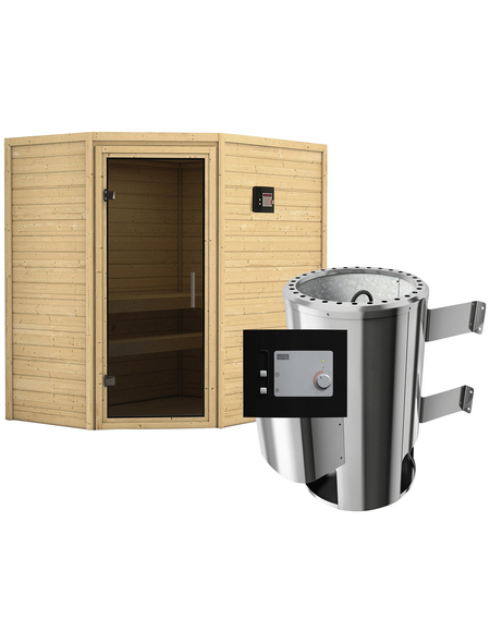 KARIBU Sauna »Baldohn«, mit Ofen, externe Steuerung KARIBU Sauna »Baldohn«, mit Ofen, externe Steuerung