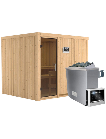 KARIBU Sauna »Jöhvi« mit Ofen, externe Steuerung KARIBU Sauna »Jöhvi« mit Ofen, externe Steuerung