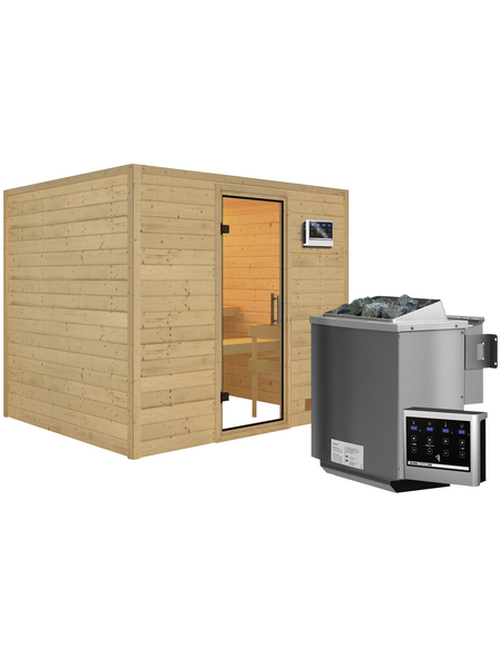 WOODFEELING Sauna »Karla«, mit Ofen, externe Steuerung WOODFEELING Sauna »Karla«, mit Ofen, externe Steuerung