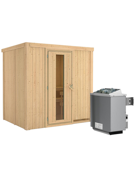 KARIBU Sauna »Kothla«, mit Ofen, integrierte Steuerung KARIBU Sauna »Kothla«, mit Ofen, integrierte Steuerung