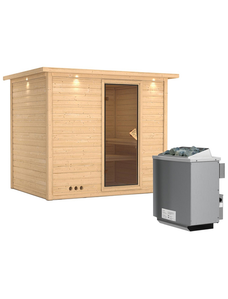 KARIBU Sauna »Paldiski«, mit Ofen, integrierte Steuerung KARIBU Sauna »Paldiski«, mit Ofen, integrierte Steuerung