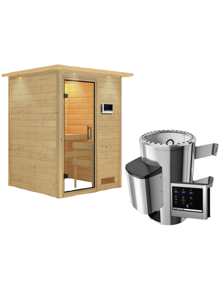 KARIBU Sauna »Prelly« mit Ofen, externe Steuerung KARIBU Sauna »Prelly« mit Ofen, externe Steuerung