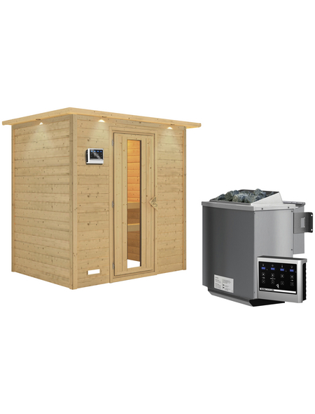 WOODFEELING Sauna »Sonja« mit Ofen, externe Steuerung WOODFEELING Sauna »Sonja« mit Ofen, externe Steuerung