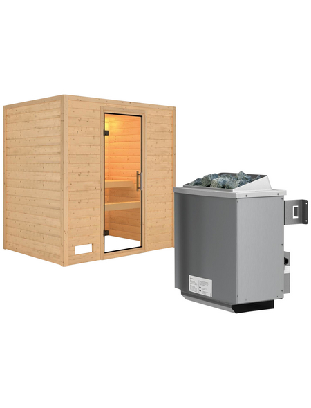 WOODFEELING Sauna »Sonja« mit Ofen, integrierte Steuerung WOODFEELING Sauna »Sonja« mit Ofen, integrierte Steuerung