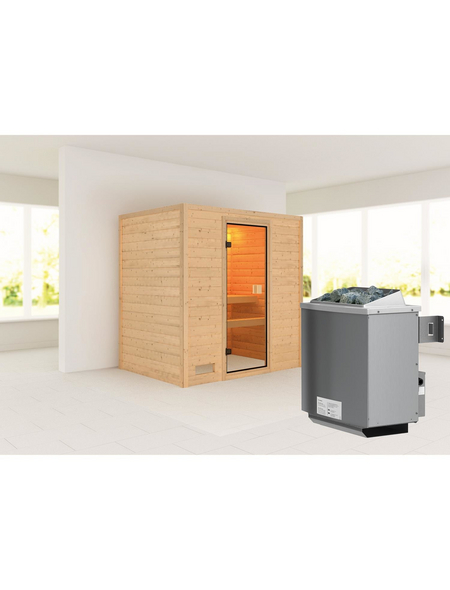 WOODFEELING Sauna »Sonja« mit Ofen, integrierte Steuerung WOODFEELING Sauna »Sonja« mit Ofen, integrierte Steuerung