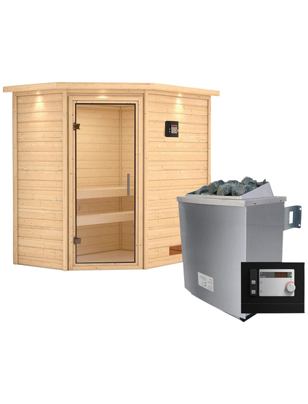 WOODFEELING Sauna »Svea«, mit Ofen, externe Steuerung WOODFEELING Sauna »Svea«, mit Ofen, externe Steuerung