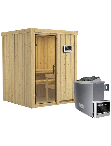 KARIBU Sauna »Tallinn« mit Ofen, externe Steuerung KARIBU Sauna »Tallinn« mit Ofen, externe Steuerung