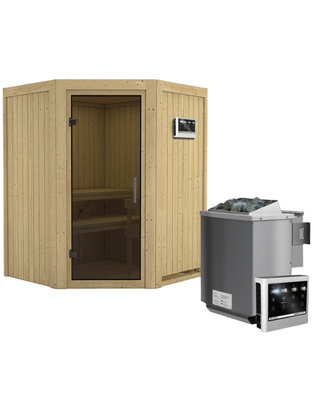 KARIBU Sauna »Tartu« mit Ofen, externe Steuerung KARIBU Sauna »Tartu« mit Ofen, externe Steuerung
