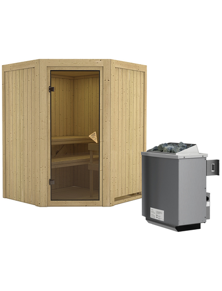 KARIBU Sauna »Tartu« mit Ofen, integrierte Steuerung KARIBU Sauna »Tartu« mit Ofen, integrierte Steuerung
