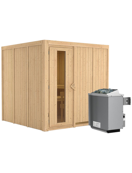 KARIBU Sauna »Valga« mit Ofen, integrierte Steuerung KARIBU Sauna »Valga« mit Ofen, integrierte Steuerung