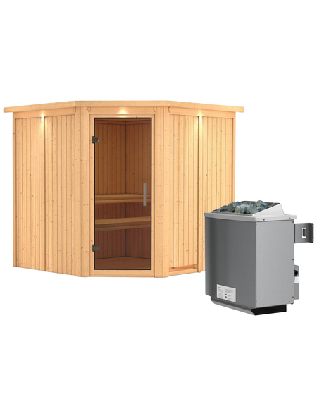 KARIBU Sauna »Vöru« mit Ofen, integrierte Steuerung KARIBU Sauna »Vöru« mit Ofen, integrierte Steuerung