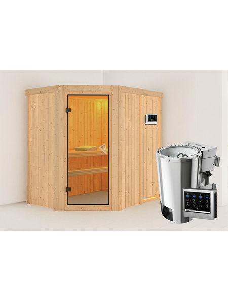 KARIBU Sauna »Wenden«, inkl. 3.6 kW Plug&Play-Saunaofen mit externer Steuerung für 3 Personen KARIBU Sauna »Wenden«, inkl. 3.6 kW Plug&Play-Saunaofen mit externer Steuerung für 3 Personen
