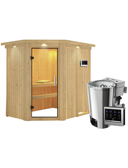 KARIBU Sauna »Wenden«, inkl. 3.6 kW Plug&Play-Saunaofen mit externer Steuerung für 3 Personen KARIBU Sauna »Wenden«, inkl. 3.6 kW Plug&Play-Saunaofen mit externer Steuerung für 3 Personen