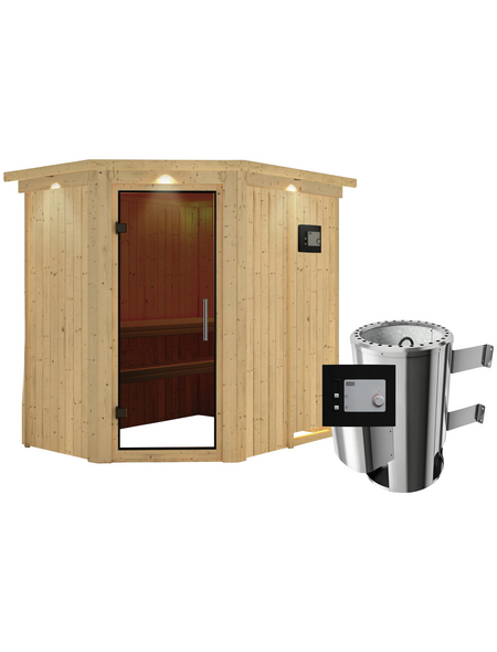 KARIBU Sauna »Wenden«, mit Ofen, externe Steuerung KARIBU Sauna »Wenden«, mit Ofen, externe Steuerung