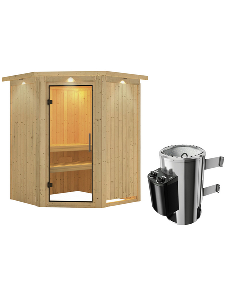 KARIBU Sauna »Wolmar«, mit Ofen, integrierte Steuerung KARIBU Sauna »Wolmar«, mit Ofen, integrierte Steuerung