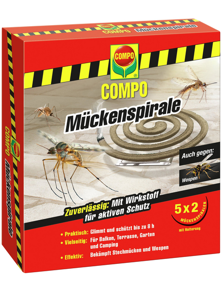 COMPO Schädlingsbekämpfung »Mückenspirale«, Naturmaterial, 5 x 2 Stk.