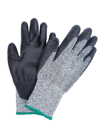 MR. GARDENER Schnittschutzhandschuhe, grau/schwarz, Nitrilbeschichtet MR. GARDENER Schnittschutzhandschuhe, grau/schwarz, Nitrilbeschichtet