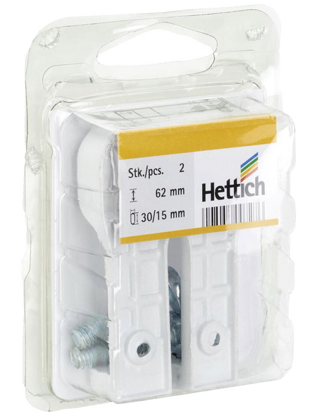 HETTICH Schrankrohrlager, Zinkdruckguss, weiß - Hagebau.de