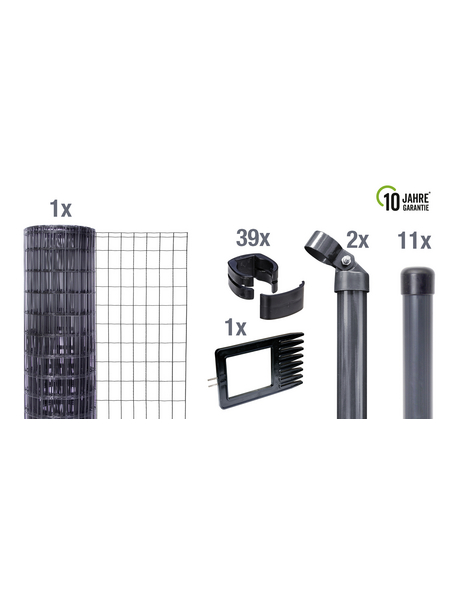 GAH ALBERTS Set Fix-Clip Pro® »Fix-Clip Pro«, BxH: 2500 x 125 cm, Stahl, anthrazit