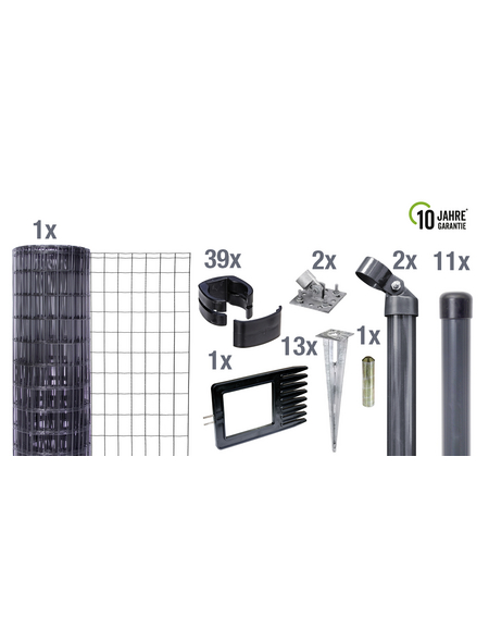 GAH ALBERTS Set Fix-Clip Pro® »Fix-Clip Pro«, BxH: 2500 x 150 cm, Stahl, anthrazit
