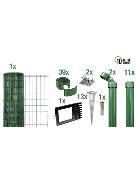 GAH ALBERTS Set Fix-Clip Pro® »Fix-Clip Pro«, BxH: 2500 x 150 cm, Stahl, grün
