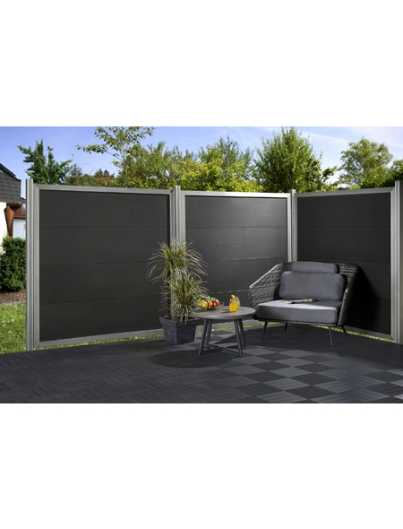 Sichtschutzzaun »Alexos«, WPC/Aluminium, 1, HxL 180 x 180 cm Hagebau.de
