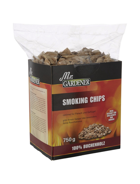Mr. GARDENER Smoking Chips, Buchenholz, 750 g