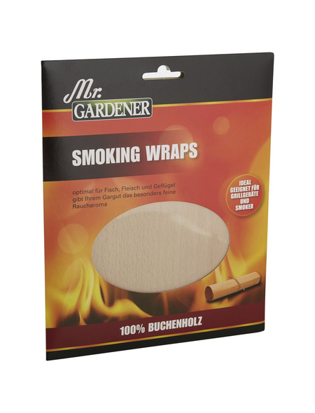 Mr. GARDENER Smoking Wraps, Buchenholz, 6 Stk.