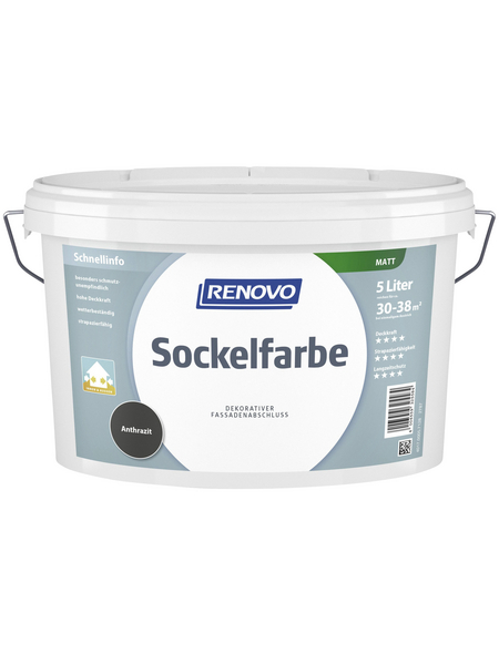 RENOVO Sockelfarbe anthrazit 5 l RENOVO Sockelfarbe anthrazit 5 l