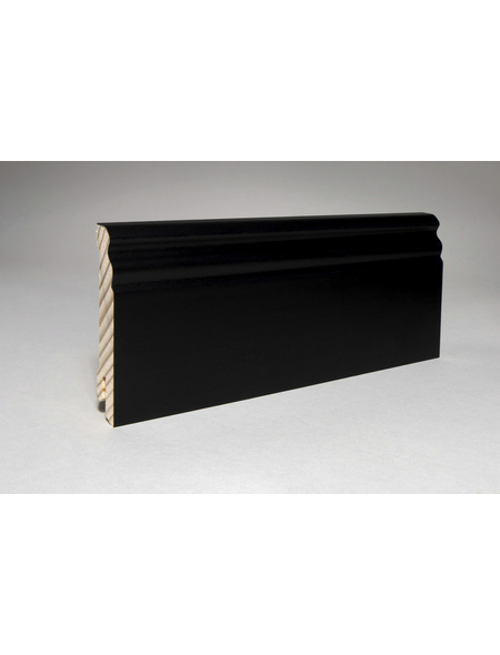 Commodore Sockelleiste, Länge: 240 cm, altdeutsch/klassisch, schwarz