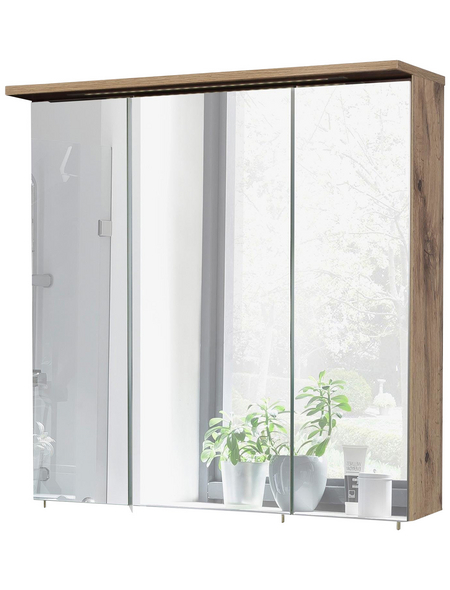 SCHILDMEYER Spiegelschrank »Milan«, 3-türig, LED, BxH: 70 x 72,3 cm SCHILDMEYER Spiegelschrank »Milan«, 3-türig, LED, BxH: 70 x 72,3 cm