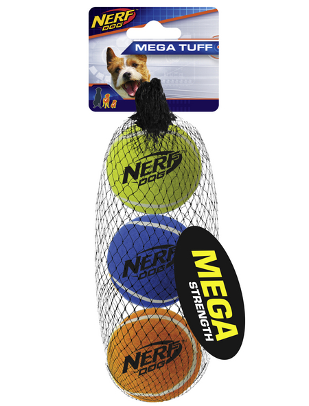 NERF DOG Spielball, Megastark, gelb/blau/orange, für Hunde