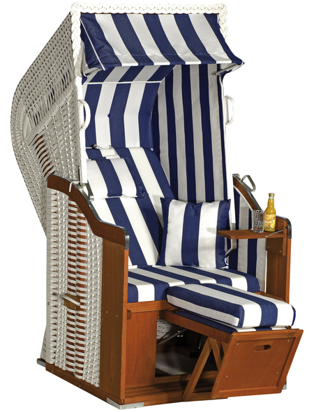 SUNNY SMART Strandkorb »Rustikal«, BxHxT 95 x 160 x 45 cm, weiß