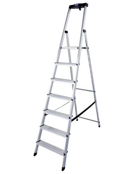 KRAUSE Stufen-Stehleiter »MONTO Safety«, 7 Sprossen, Aluminium