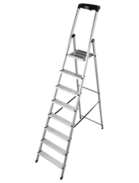 KRAUSE Stufen-Stehleiter »MONTO Safety«, 8 Sprossen, Aluminium