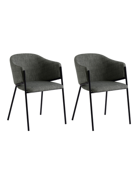 SalesFever Stuhl, Höhe: 79 cm, khakifarben/schwarz, 2 stk