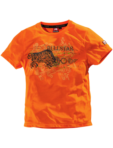 BULLSTAR T-Shirt, orange, Polyester, Gr. 122/128