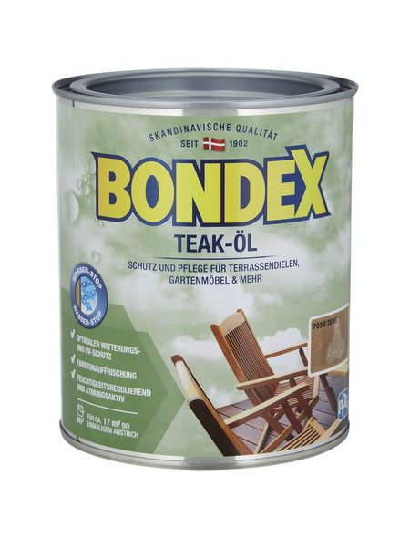 BONDEX Teak-Öl, teak, matt, 0,75 l